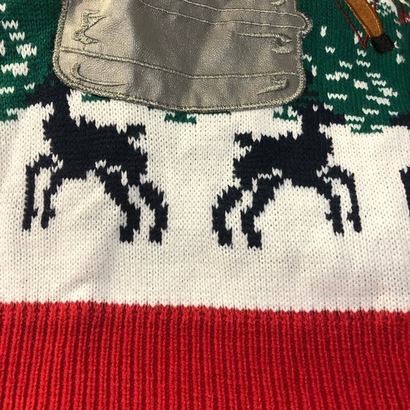 Drinking Reindeer Ugly Christmas Sweater Unisex XL 3D scarves - Picture 4 of 9